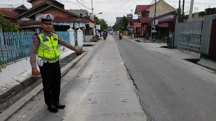 Rawan Kecelakaan, Satlantas Pekanbaru Ingatkan Instansi Terkait Memperbaiki Galian Proyek IPAL