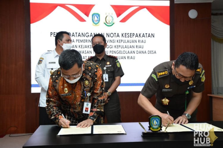 Gubernur Kepri Teken Kesepakatan untuk Optimalisasi Pengawasan dan Pengelolaan Dana Desa