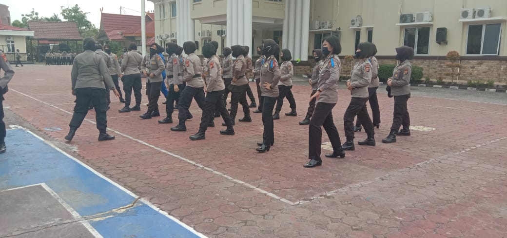 Jelang Pilkada, Polres Dumai Gelar Latihan Pengendalian Massa
