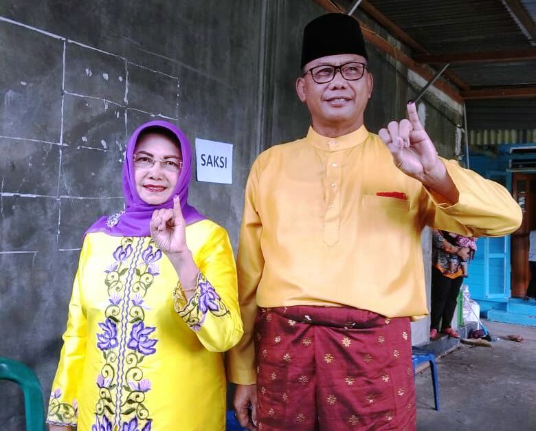 Cawagubri H Suyatno Nyoblos di TPS 19 Bagan Timur