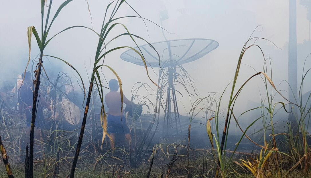 Satu Unit Rumah di Kateman Ludes Terbakar