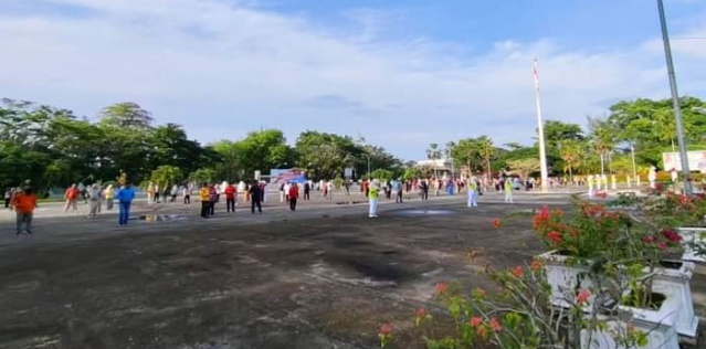 Pj Bupati Inhil Ikuti Senam Sehat Osteoporosis