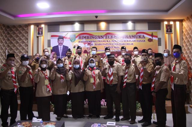 Disdik Inhil Taja Bimtek Pembina Pramuka