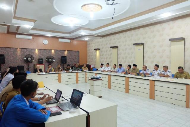 Wabup Inhil Pimpin Rapat Forkopimda menyambut Hari Raya Idul Fitri 1440 H