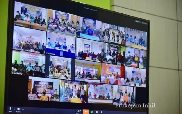 Bupati Inhil Resmikan Pasar di 4 Kecamatan Melalui Media Virtual