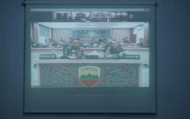 Bupati Hadiri Vidcon tentang Rakornis TMMD Ke-108 dan TMMD Imbangan TA 2020