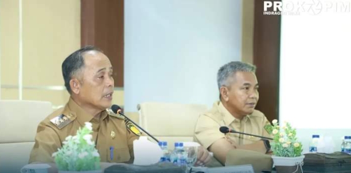 Pj Bupati Inhil Memimpin Rapat Laporan Evaluasi Pembangunan