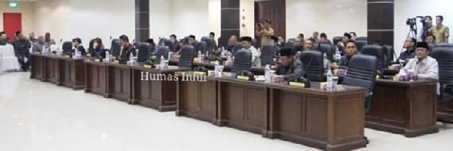 Bupati Wardan Hadiri Rapat Paripurna DPRD Inhil ke-7