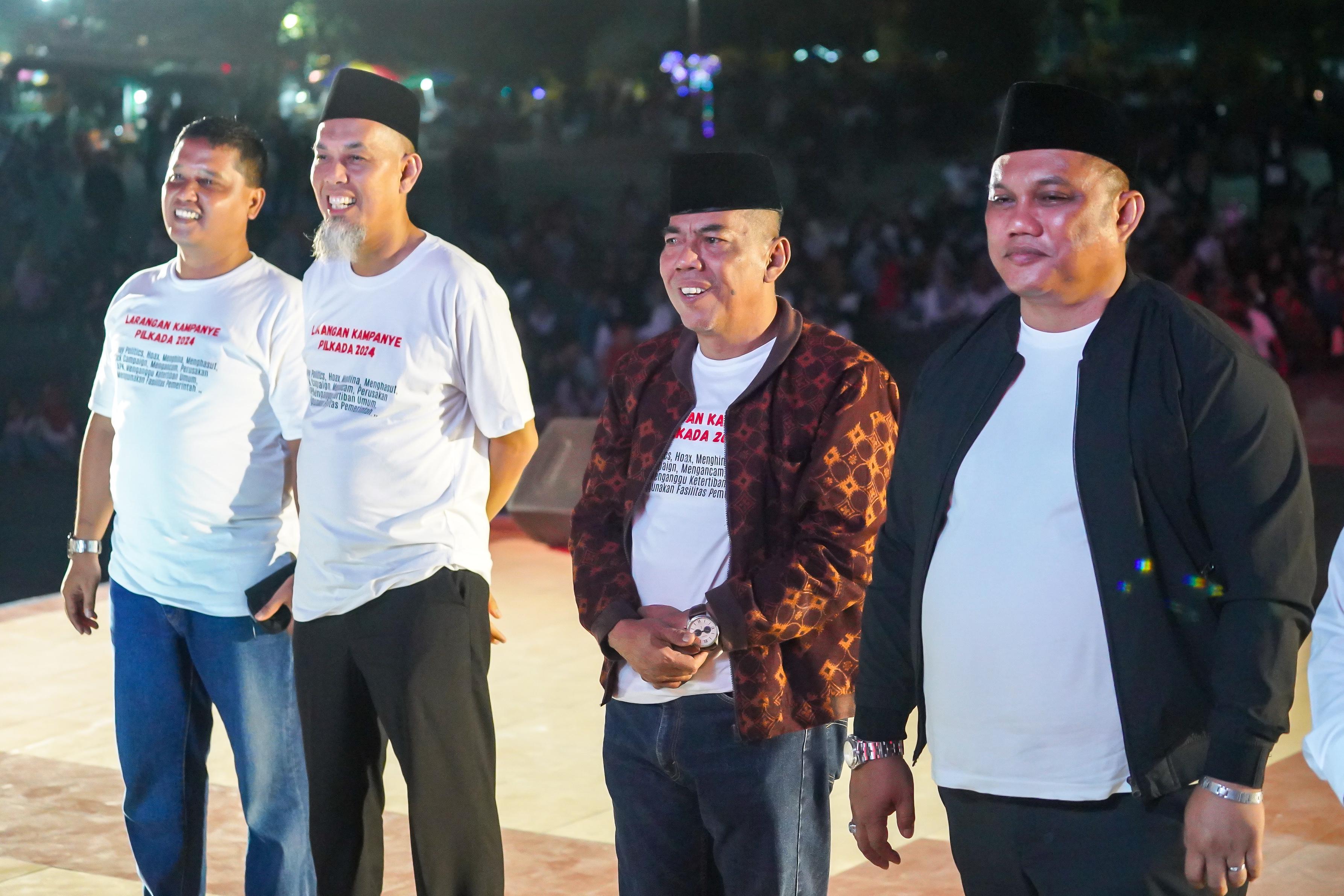 Bawaslu Dumai Gelar Panggung Seni Budaya Sosialisasi  Money Politik dan Pilkada Damai di Car Free Night