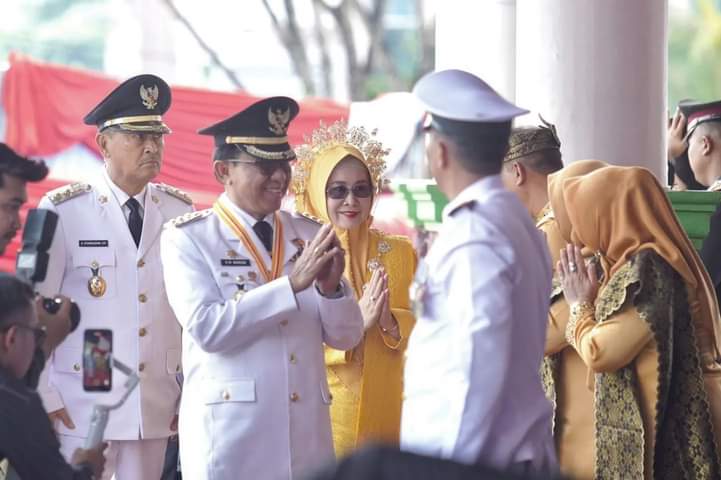 Bupati Inhil Bertindak Irup Pada Upacara HUT Kemerdekaan RI ke 78