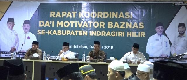 Bupati Wardan Buka Rakor Da'i Motivator Baznas Se Kabupaten Inhil