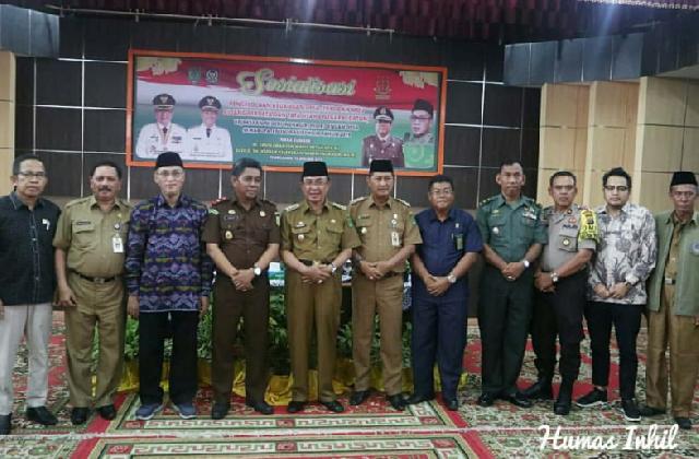 Bupati Inhil Resmi Buka Sosialisasi Pengelolaan Keuangan Desa, TP4D Serta MoU Bidang Datun