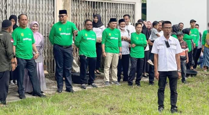 Pj Bupati Inhil Hadiri Langsung Penyembelihan Belasan Ekor Hewan Qurban