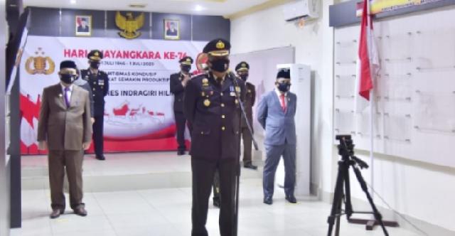 Wabup Inhil Ikuti Apel HUT Bhayangkara Ke-74