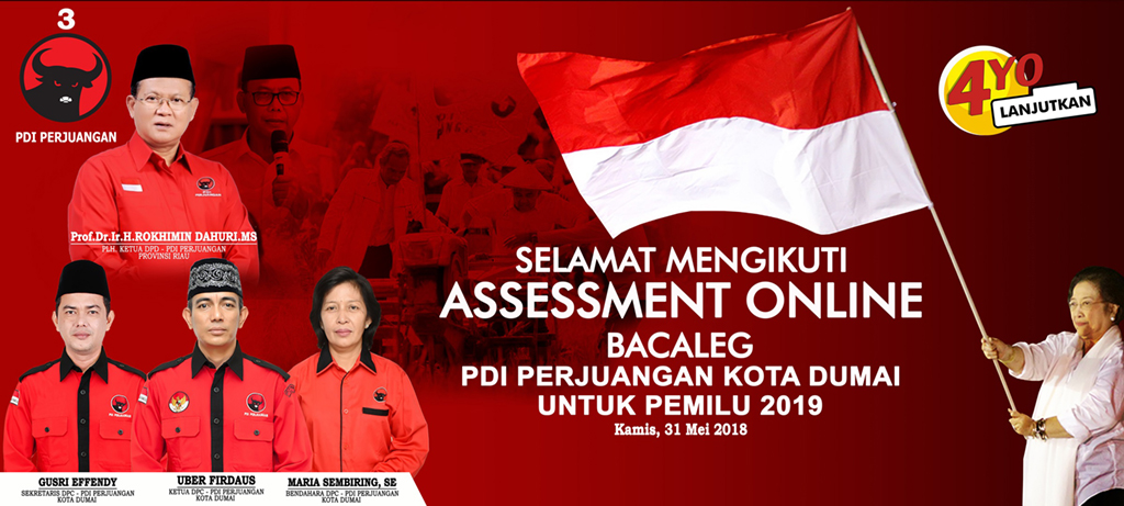 Bacaleg 2019, DPC PDI Perjuangan Kota Dumai Laksanakan Assessment Online
